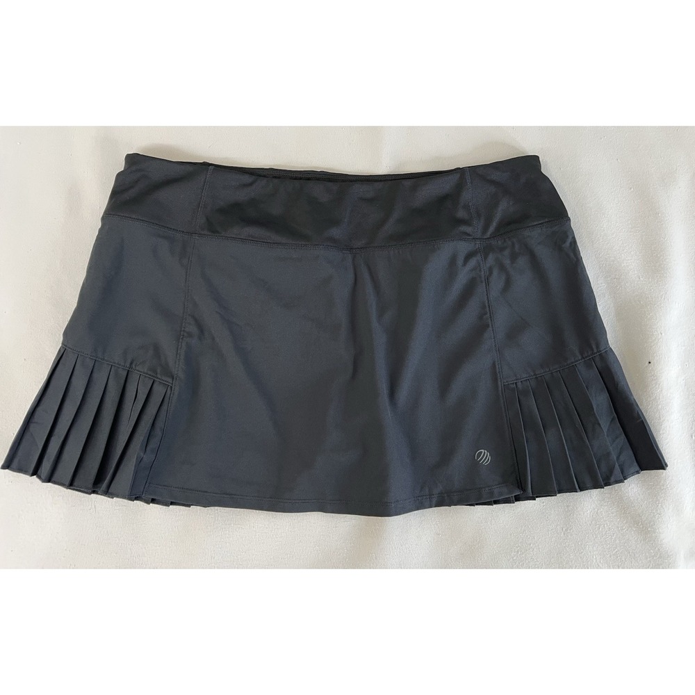 Women Tennis Pickleball Golf Skirt Skort MPG Black sz‎ XXL  Pleats 14" Long
